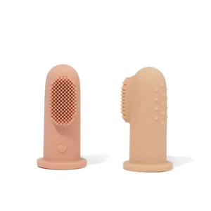 Lot de 2 brosses à dent - Pêche/Crème