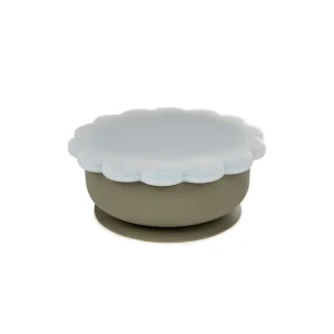 Bol silicone avec couvercle - Sauge