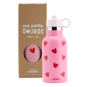 Gourde 350ml - Cœurs Rouge